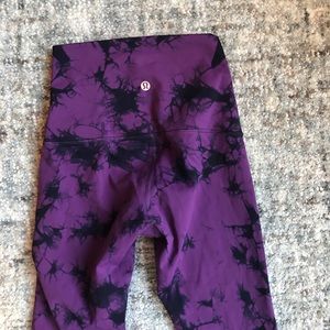 Lululemon Tie Dye Purple and Black Leggings